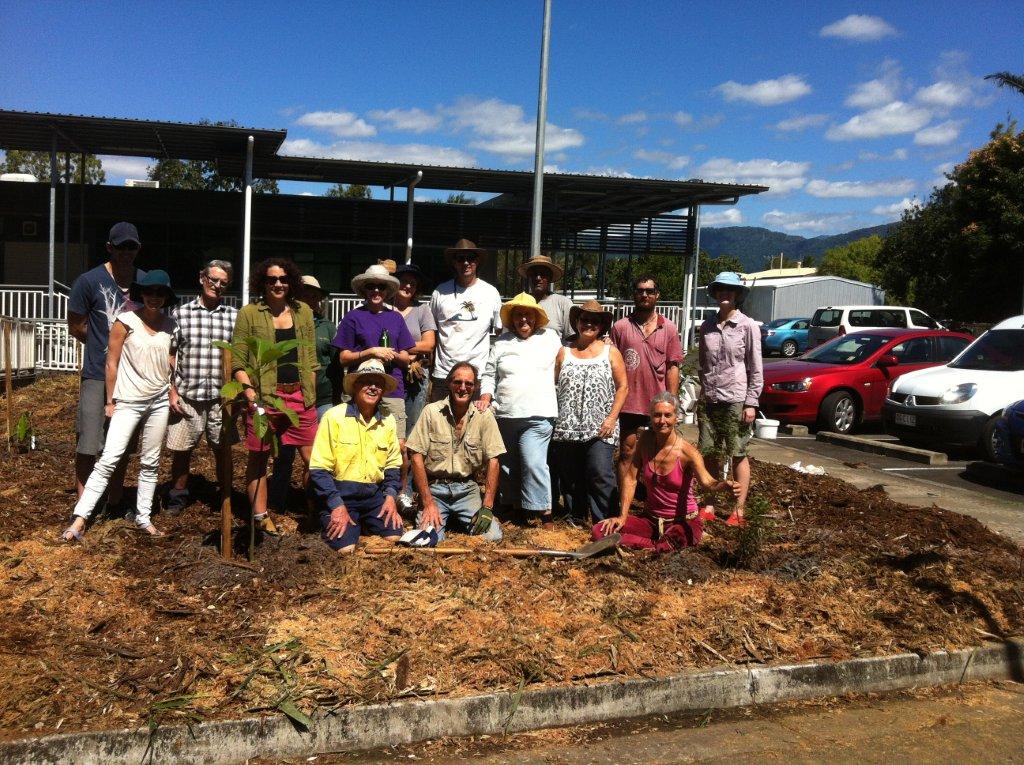 Building a Food Forest at the FLC Energy Transfer Day.
